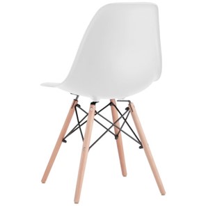 Обеденный стул BRABIX "Eames CF-010", пластик белый, опоры дерево/металл, 532630, 2033A в Перми