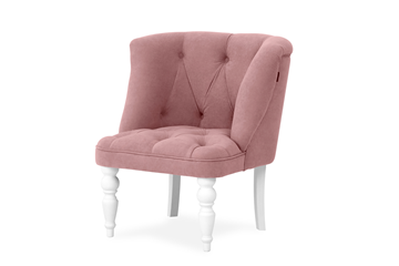 Мягкое кресло Бриджит розовый ножки белые в Перми - предосмотр