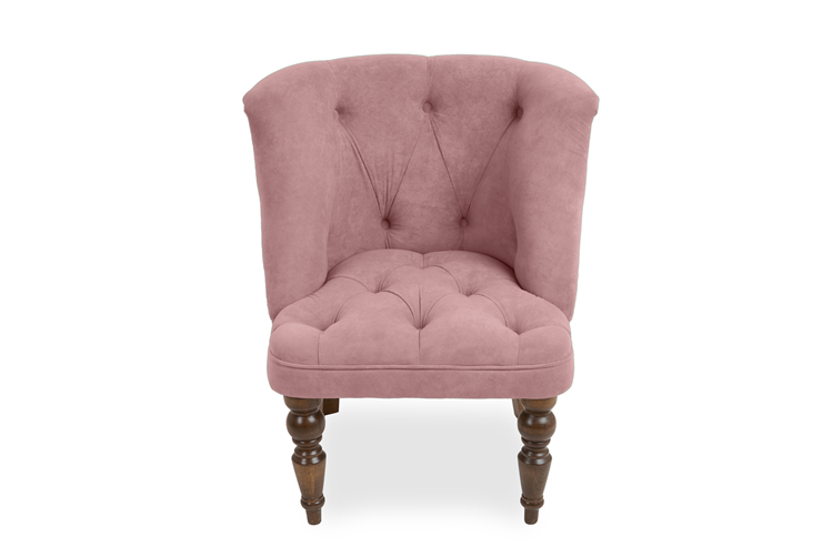 Кресло на ножках Бриджит розовый ножки коричневые в Перми - изображение 1