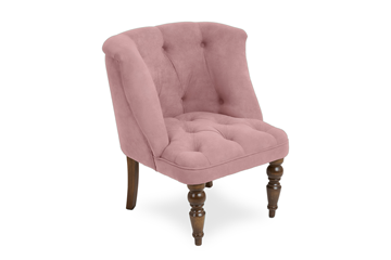Кресло на ножках Бриджит розовый ножки коричневые в Перми - предосмотр
