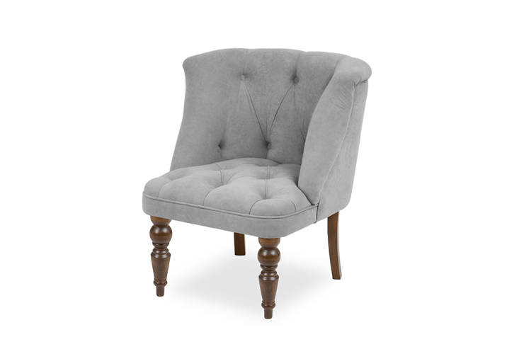 Мягкое кресло Бриджит серый ножки коричневые в Перми - изображение 6