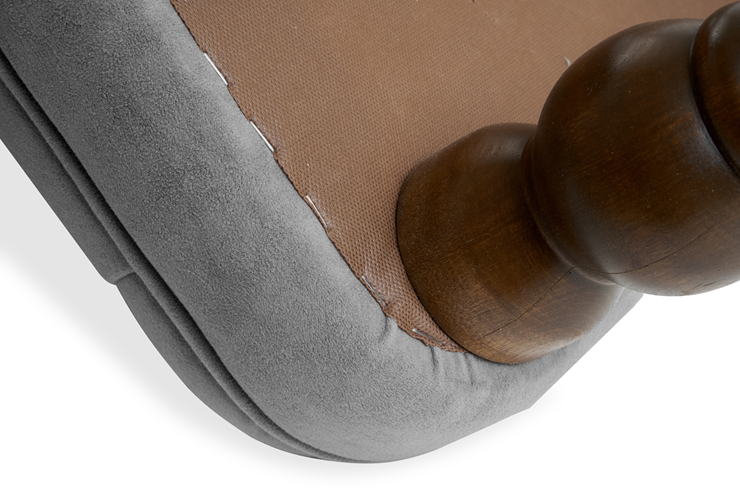 Мягкое кресло Бриджит серый ножки коричневые в Перми - изображение 7