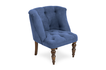 Кресло на ножках Бриджит синий ножки коричневые в Перми - предосмотр 1
