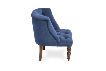 Кресло на ножках Бриджит синий ножки коричневые в Перми - предосмотр 2
