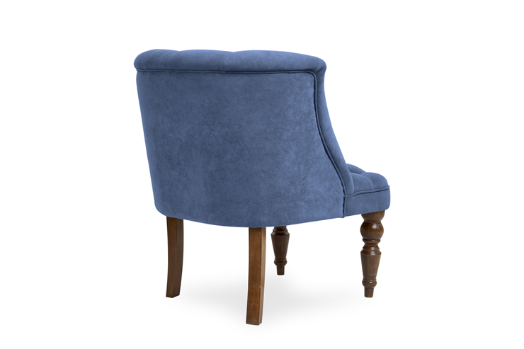 Кресло на ножках Бриджит синий ножки коричневые в Перми - изображение 3