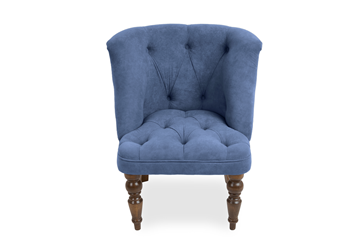 Кресло на ножках Бриджит синий ножки коричневые в Перми - предосмотр