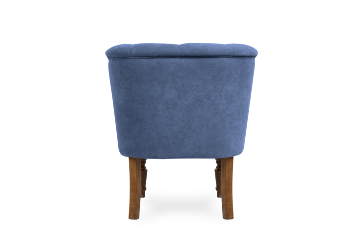 Кресло на ножках Бриджит синий ножки коричневые в Перми - изображение 5