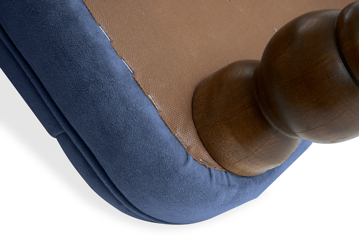 Кресло на ножках Бриджит синий ножки коричневые в Перми - изображение 7