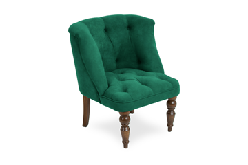 Мягкое кресло Бриджит зеленый ножки коричневые в Перми - предосмотр
