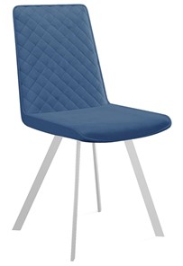 Обеденный стул 202, микровелюр B8 blue, ножки белые в Перми