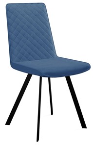 Обеденный стул 202, микровелюр B8 blue, ножки черные в Перми - предосмотр