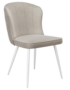 Обеденный стул 209, микровелюр B03 beige, ножки белые в Перми - предосмотр