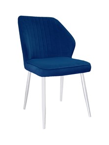 Обеденный стул 222  Z20 синий, ножки белые в Березниках