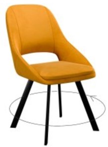 Обеденный стул 247 Поворотный  апельсин/черный в Перми