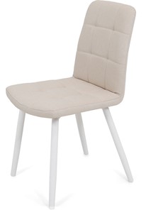 Кухонный стул Абсент NEW, ноги белые круглые XL (R32)/ткань T01 Бежевый в Перми - предосмотр