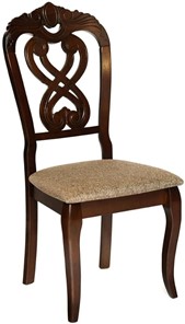 Кухонный стул Андромеда, дерево гевея 47х55х107 Cappuchino/ткань коричневая S 168-7 арт.19543 в Перми