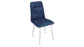Обеденный стул Аспен К1С (Белый матовый/Микровелюр Wellmart Blue) в Перми