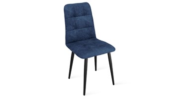 Обеденный стул Аспен К1С (Черный муар/Микровелюр Wellmart Blue) в Перми
