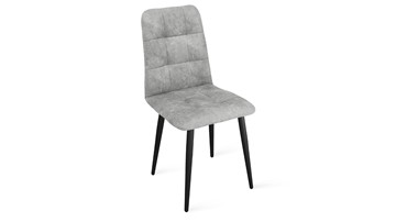 Обеденный стул Аспен К1С (Черный муар/Микровелюр Wellmart Silver) в Перми