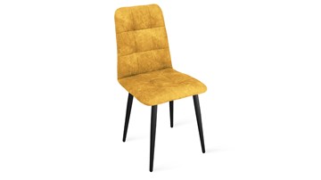 Обеденный стул Аспен К1С (Черный муар/Микровелюр Wellmart Yellow) в Перми