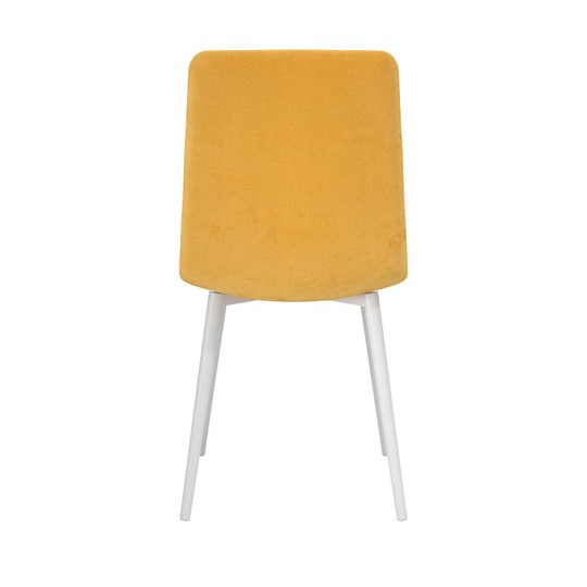 Кухонный стул Белла, велюр тенерифе куркума/Цвет металл белый в Перми - изображение 3
