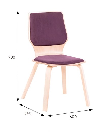 Обеденный стул Бертран (лиловый, береза белая) в Перми - изображение 3