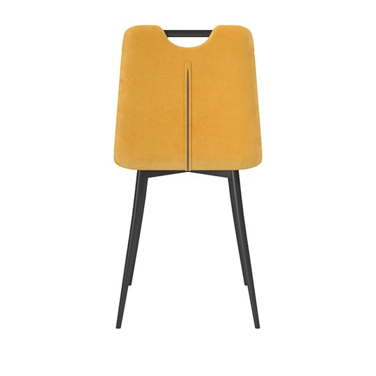 Кухонный стул Брандо, велюр тенерифе куркума/Цвет металл черный в Перми - изображение 3