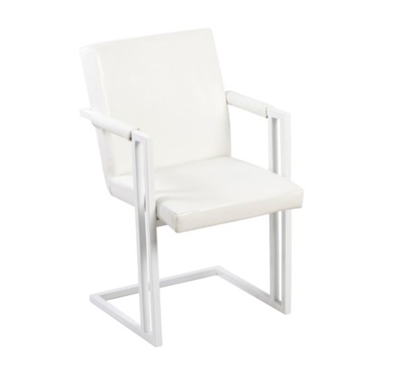 Кухонный стул Бруно, Белый/Аттика белый в Перми - изображение