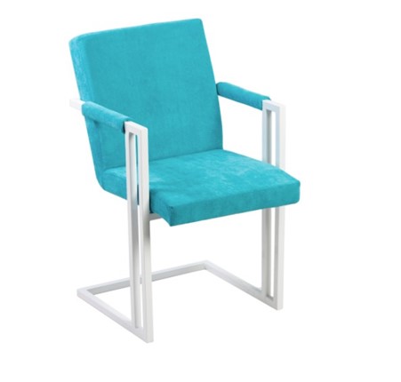 Обеденный стул Бруно, Белый/Инфинити бирюза в Перми - изображение