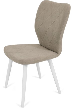 Обеденный стул Чинзано (Бежевый Т170/ноги белые) в Перми - изображение