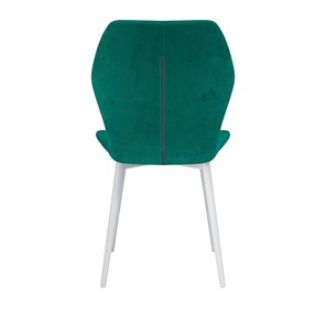 Обеденный стул Дора, велюр тенерифе изумруд/Цвет металл белый в Перми - предосмотр 3