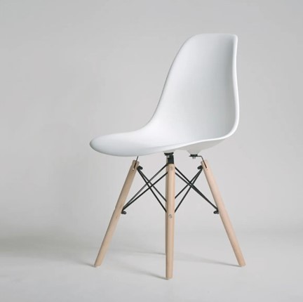 Обеденный стул DSL 110 Wood (белый) в Перми - изображение
