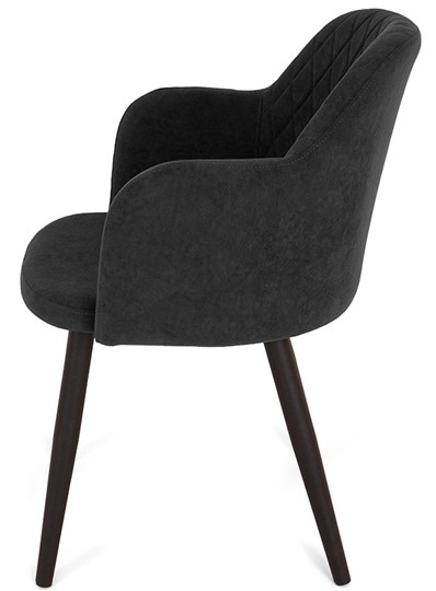 Обеденный стул Эспрессо-1, ноги черные круглые XXL (R38)/велюр T190 Горький шоколад в Перми - изображение 2