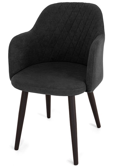 Обеденный стул Эспрессо-1, ноги черные круглые XXL (R38)/велюр T190 Горький шоколад в Перми - изображение 3