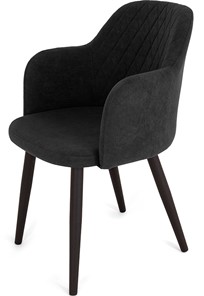 Обеденный стул Кубика Эспрессо-1, ноги черные круглые XXL (R38)/велюр T190 Горький шоколад в Березниках