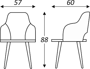 Обеденный стул Эспрессо-1, ноги черные круглые XXL (R38)/велюр T190 Горький шоколад в Перми - предосмотр 6