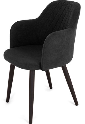 Обеденный стул Эспрессо-1, ноги черные круглые XXL (R38)/велюр T190 Горький шоколад в Перми - изображение