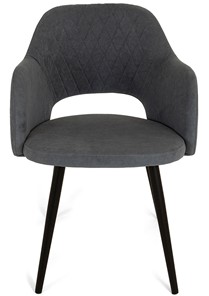 Обеденный стул Эспрессо-2, ноги черные круглые XL (R32)/велюр T177 Графит в Перми - предосмотр 1