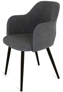 Обеденный стул Эспрессо-2, ноги черные круглые XL (R32)/велюр T177 Графит в Перми - предосмотр 2