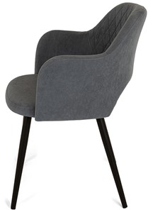 Обеденный стул Эспрессо-2, ноги черные круглые XL (R32)/велюр T177 Графит в Перми - предосмотр 3