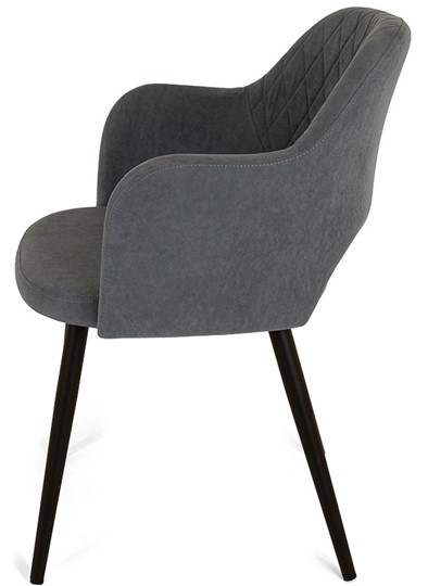 Обеденный стул Эспрессо-2, ноги черные круглые XL (R32)/велюр T177 Графит в Перми - изображение 3