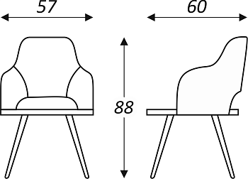 Обеденный стул Эспрессо-2, ноги черные круглые XL (R32)/велюр T177 Графит в Перми - предосмотр 6