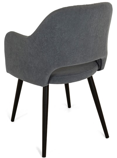 Обеденный стул Эспрессо-2, ноги черные круглые XL (R32)/велюр T177 Графит в Перми - изображение 4
