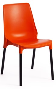 Кухонный стул GENIUS (mod 75) 46x56x84 оранжевый/черные ножки арт.19670 в Березниках