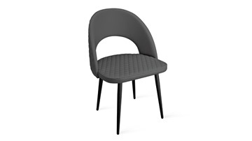 Обеденный стул Гэтсби К1К (Черный муар/Кож.зам Polo Graphite) в Перми