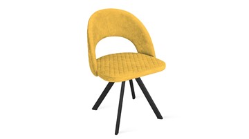 Обеденный стул Гэтсби К2 (Черный муар/Микровелюр Wellmart Yellow) в Перми
