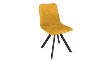 Обеденный стул Хьюго К2 (Черный муар/Микровелюр Wellmart Yellow) в Перми