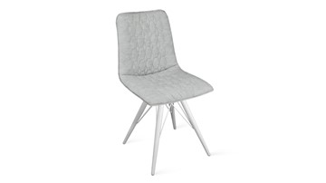 Обеденный стул Хьюго К3 (Белый матовый/Микровелюр Duna Silver) в Перми - предосмотр