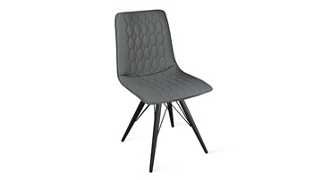 Обеденный стул Хьюго К3 (Черный муар/Кож.зам Polo Graphite) в Перми