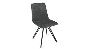 Обеденный стул Хьюго К4 (Черный муар/Микровелюр Wellmart Graphite) в Чайковском